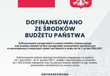 Dodatek motywacyjny dla pracowników żłobków samorządowych